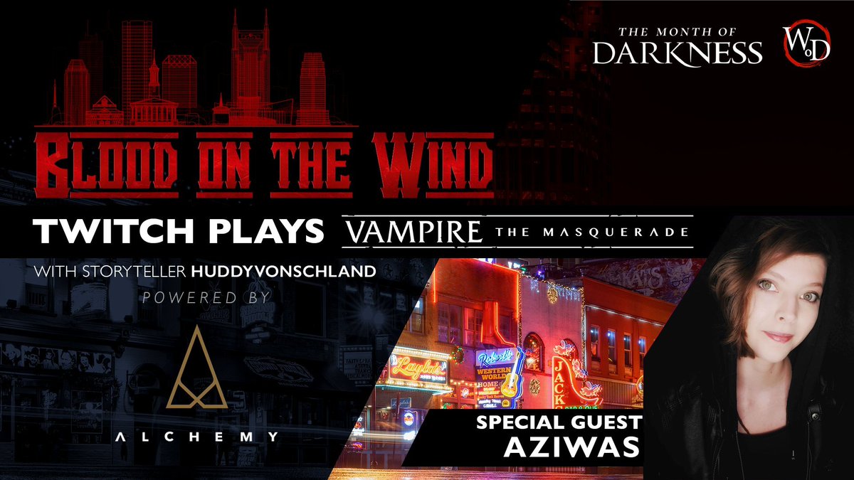 Come play with <a href="/huddyvonschland/">Huddy |🏳️‍🌈|</a> and I on Sunday, October 20 @ 12:00pm PST on <a href="/worldofdarkness/">World of Darkness</a>! Chat makes the choices for y'all's messy Tzimisce Blood Leech Courier! A meeting with an Anarch Baron at the request of the Camarilla Prince? What could possibly go wrong... 😘🔥