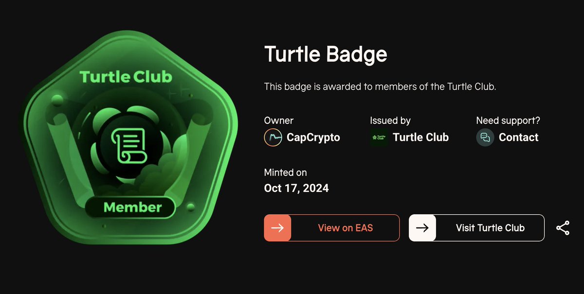 AhoyCapta1n's tweet image. Crew, claim the easiest badge on #Scroll 🐢

1. Register an account on #ScrollCanvas;

scroll.io/canvas/invite/…
Ref. code: 4D3J7

2. Go to the #TurtleClub and register;

app.turtle.club/referrals?ref=…
Ref. code: CAPTCRYPTO

3. Back to Canvas and claim the badge.

scroll.io/canvas/badge-c…