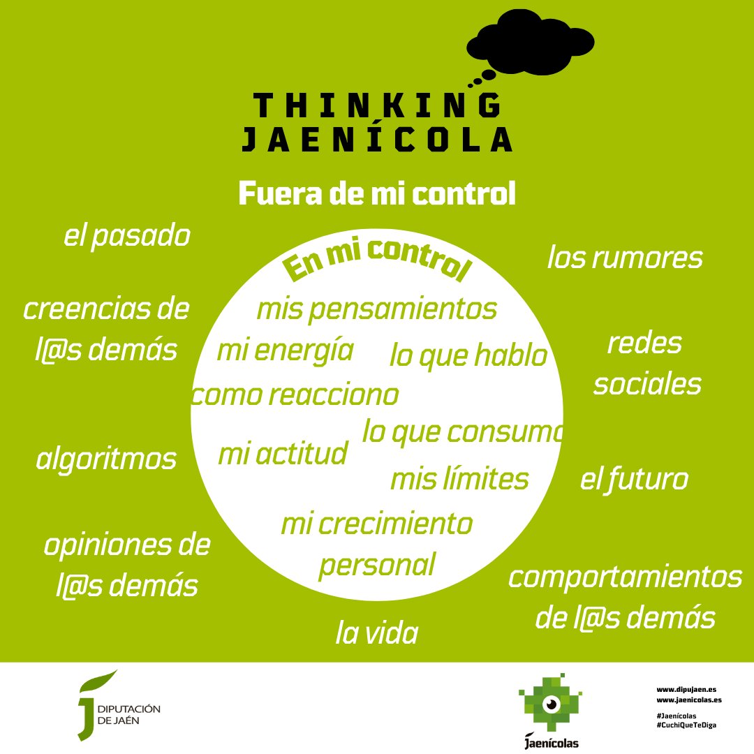 🌿 ¿𝐐𝐮é 𝐞𝐬𝐭á 𝐞𝐧 𝐭𝐮 𝐜𝐨𝐧𝐭𝐫𝐨𝐥? 🌿
¡𝐂𝐮𝐜𝐡𝐢𝐪𝐮𝐞𝐭𝐞𝐝𝐢𝐠𝐚! A veces nos preocupamos por cosas que están 𝐟𝐮𝐞𝐫𝐚 𝐝𝐞 𝐧𝐮𝐞𝐬𝐭𝐫𝐨 𝐚𝐥𝐜𝐚𝐧𝐜𝐞, como las o̳p̳i̳n̳i̳o̳n̳e̳s̳ ̳d̳e̳ ̳l̳o̳s̳ ̳d̳e̳m̳á̳s̳,̳ ̳e̳l̳ ̳p̳a̳s̳a̳d̳o̳ ̳o̳ ̳l̳o̳s̳ ̳r̳u̳m̳o̳r̳e̳s̳.