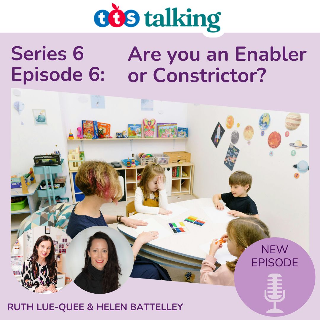 TTSResources's tweet photo. Join host Ruth Lue-Quee (@mymummyteacher) and expert guest Helen Battelley (@HBattelley) as they discuss how you can ascertain whether you're an enabler, or a constrictor on the sixth episode of the TTS Talking podcast.

Listen here 👉 https://t.co/CehkRNmaqM

#EarlyYears #SEN https://t.co/gC3x80CWHi