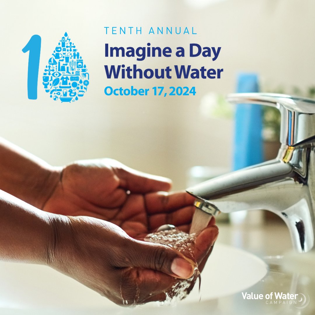 💧🌿 It's the 10th annual Imagine A Day Without Water! Water isn't just a necessity – it fosters life, nourishes our environment, and supports every living thing. Let's celebrate the power of water today! 🌍💧