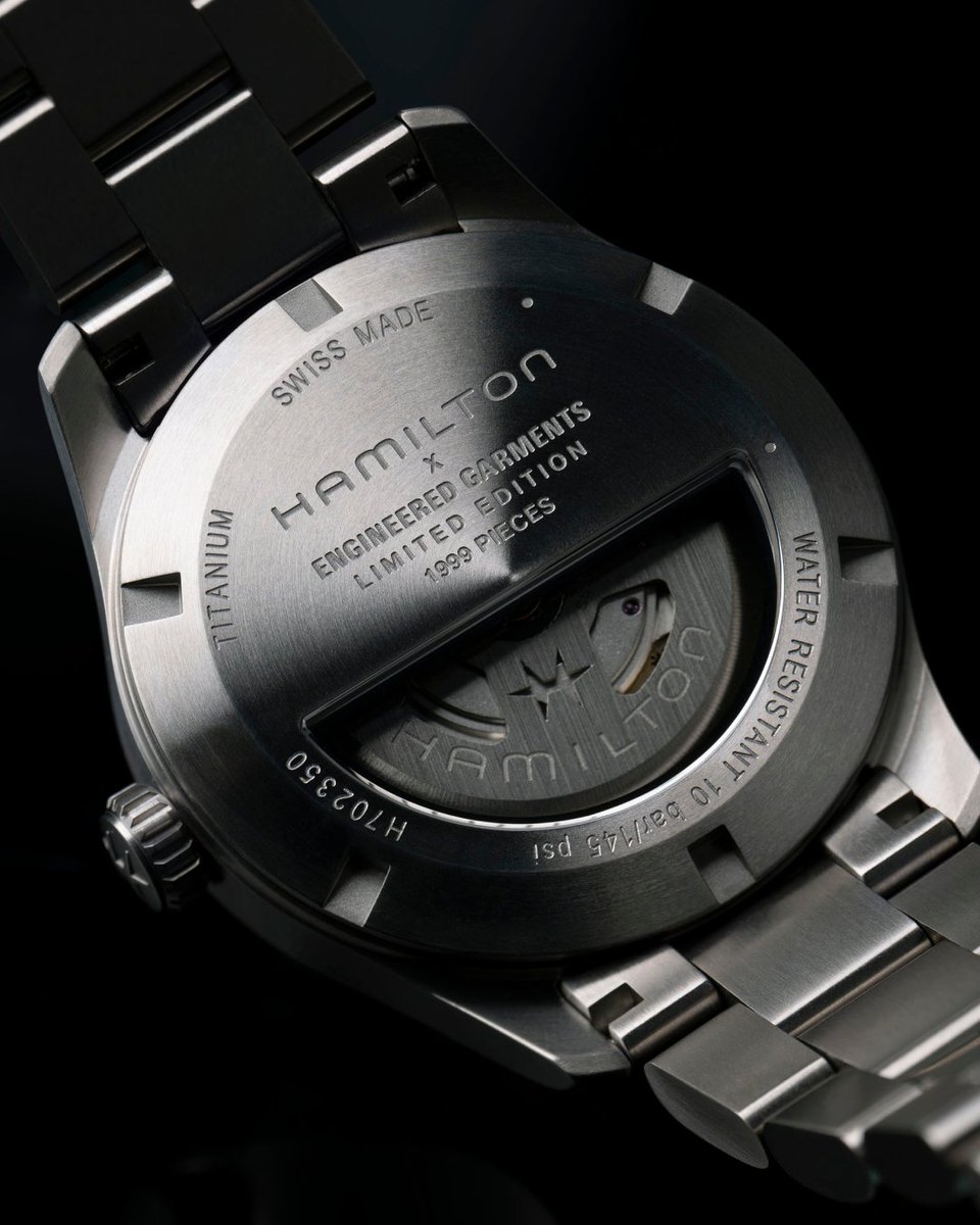 Limited edition, cutting edge and functionally remarkable, the new Khaki Field Titanium embodies the shared values of Hamilton and design house Engineered Garments: ms.spr.ly/6019mAtFF
 
#hamiltonwatch #collaboration #NYCstreets
(Ref. H70235130)