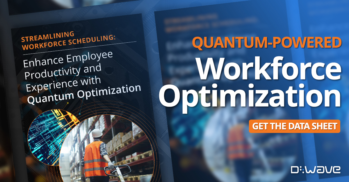dwavequantum's tweet image. There’s a better way to schedule your workforce. #QuantumOptimization solutions can handle variables like shift preferences to minimize downtime & maximize operational efficiency.
Get the details: dwavesys.com/solutions-and-… $QBTS 
#Workforce #Optimization #QuantumComputing