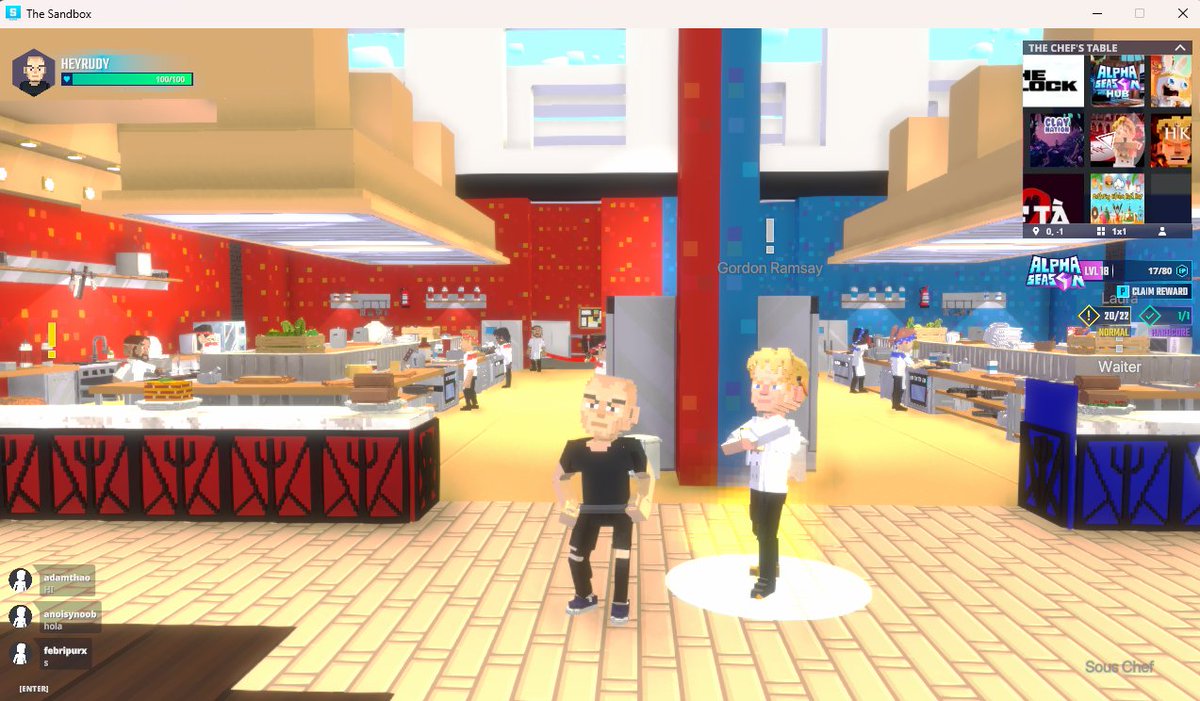 StudartTavares's tweet photo. I'm cookin' with @GordonRamsay, in @HellsKitchenFOX The Chef's Table experience, wbu? 👨‍🍳 Come thru and try a new dish! Just need to find that lamb sauce first...🍴🔥  https://t.co/kEJnbC0ZYK #TheSandbox #AlphaSeason4 #AS4SocialChallenge https://t.co/QhmacGomO9