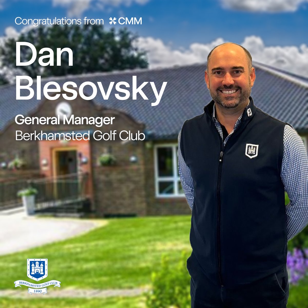 Congratulations to Dan Blesovsky on his appointment as General Manager at Berkhamsted Golf Club! From all of the team at CMM, we wish you all the best in this exciting new chapter

#CMM #ExecutiveSearch #GolfCareers