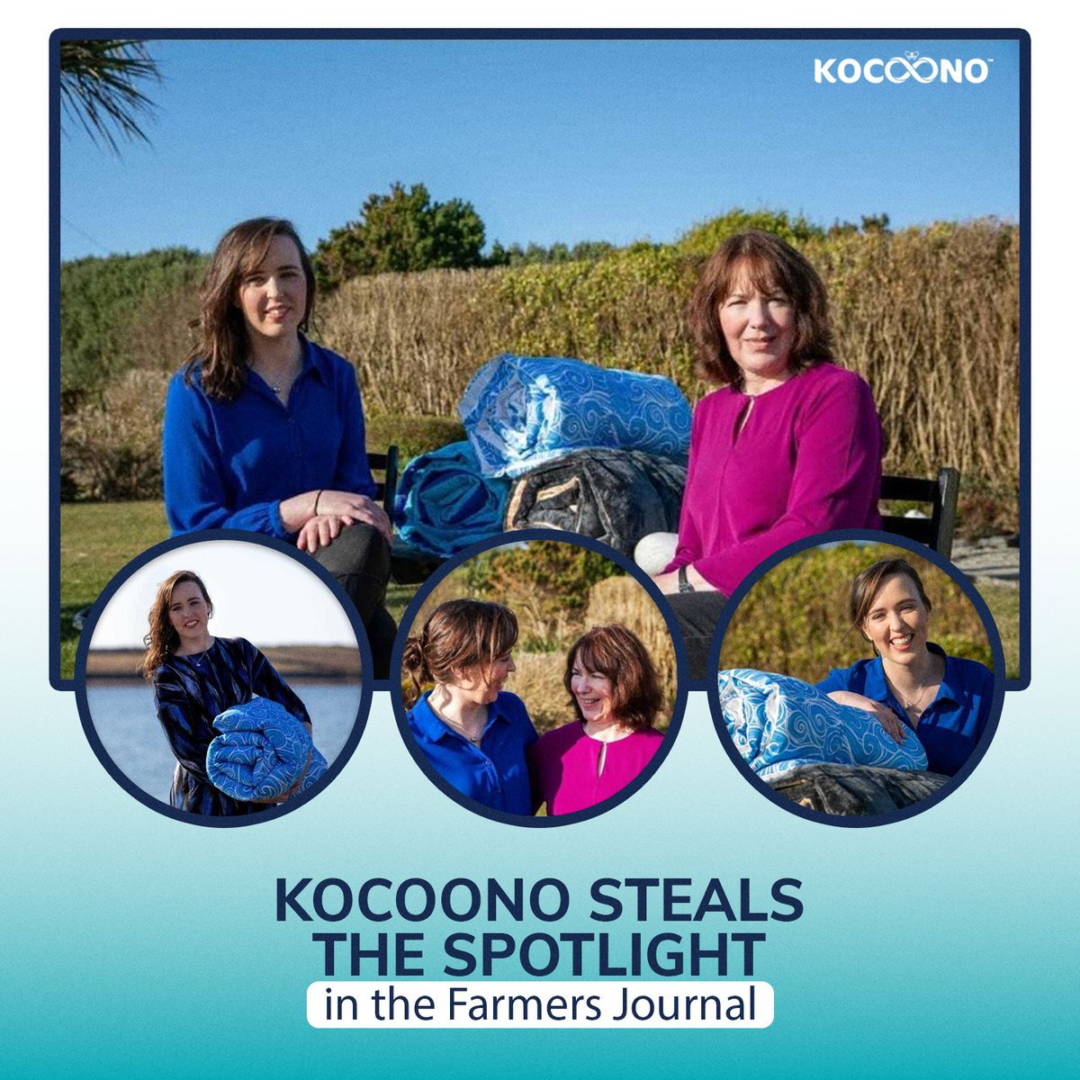 kocoono's tweet photo. We were thrilled to be featured in the @FarmersJournal! From Belmullet fields to homes &amp; hospitals across Ireland, Kocoono is bringing #comfort, relaxation, and #stressrelief. Huge #thanks to the #FarmersJournal and all of YOU for supporting our mission over the last 5 years! https://t.co/f2ybkSbwOw