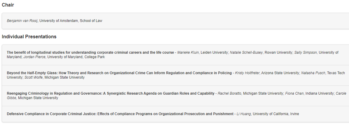 Today's Featured Conference Session is “Roundtable: The Criminology of Regulation,” Wednesday, November 13, 9:30 to 10:50am, Salon 7 - Lower B2 Level - Area 1
Join us <a href="/ASCRM41/">Amer Soc of Crim</a> in San Francisco for these great presenters. #ASCriminology2024 #ASCSanFran24
