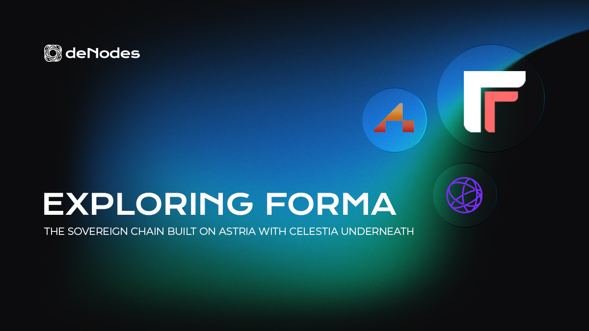 denodes_io's tweet image. Exploring @Formachain, a Sovereign Chain built on @AstriaOrg with @CelestiaOrg underneath 🎭

Forma, the first sovereign rollup live on Celestia and built on the Astria stack with custom precompiles for onchain metadata.

Forma.art is a purpose-built chain that…