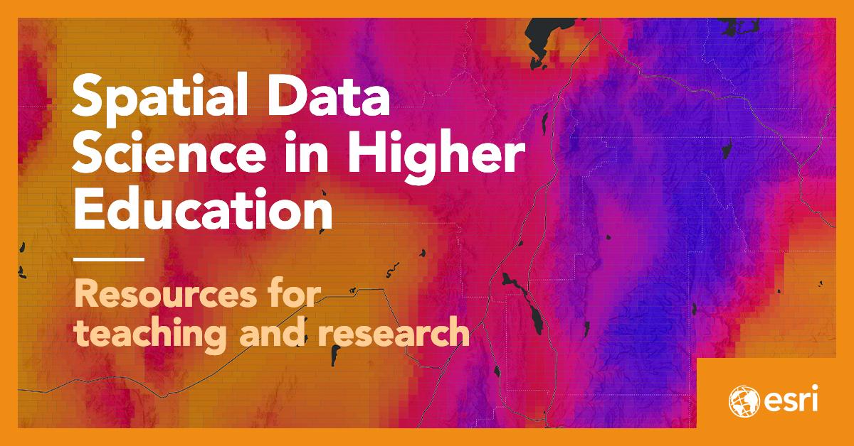 GISEd's tweet image. The Spatial Data Science in Higher Education page has a fresh new look ✨
.
Here are resources for teaching and research, helping you unlock the full potential of #spatialdatascience in your courses 🙌esri.social/3fIY50TMAJA