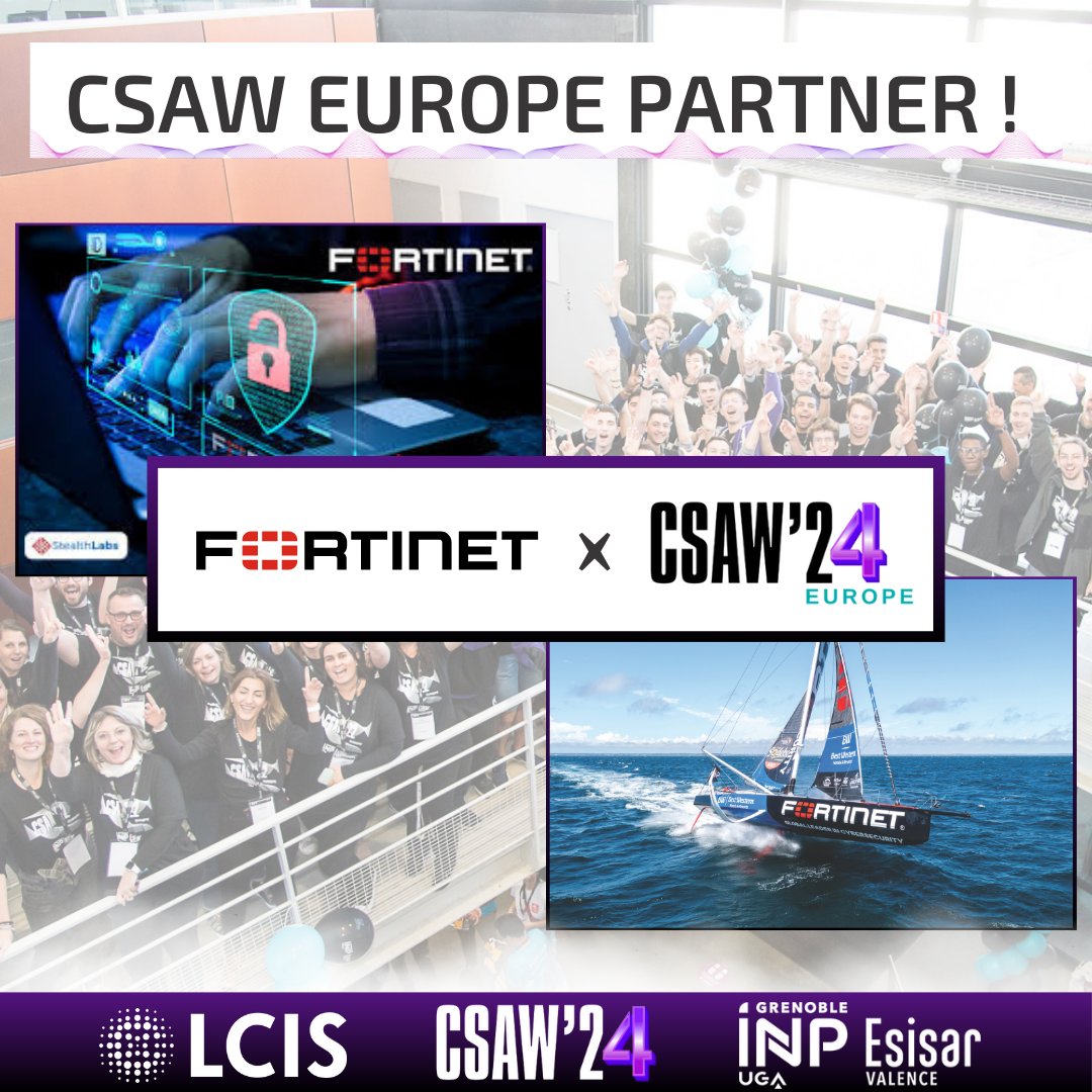 We are proud to count #Fortinet among our partners!
Fortinet,  a global leader in network security, designs and markets solutions for  securing IT infrastructures and offers a complete range of products,  from network security, security management  platforms and more!
#CSAWEurope