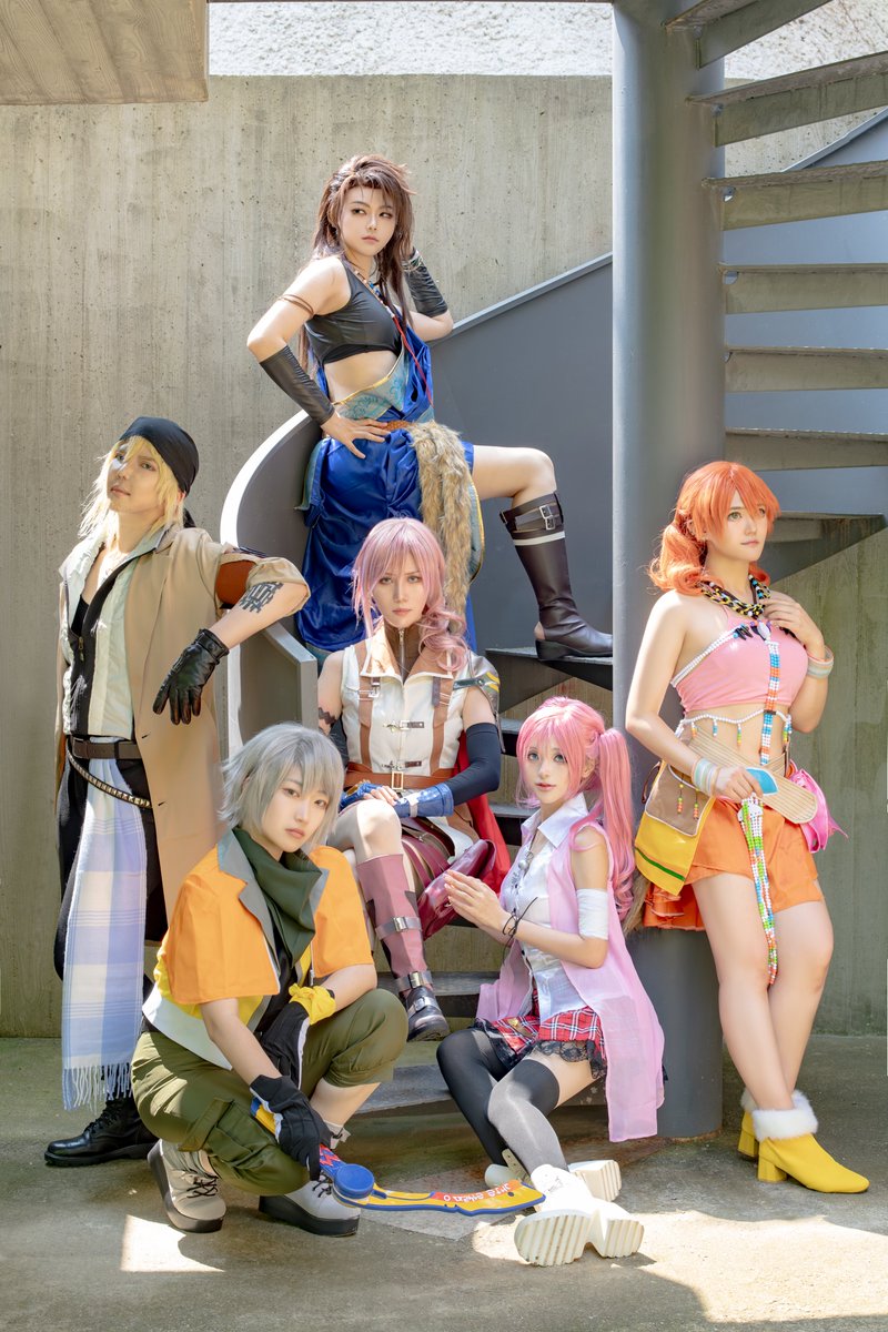 causa_f's tweet image. FINAL FANTASY XIII

Lightning @jD0OO
Hope @mgyum_cos 
Snow @Jhyuk_c
Serah @hcos_H
Vanille @causa_f
Fang @remremcos 

p @Reminisce22 

#FF13 #FFXIII