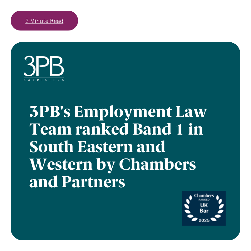 .<a href="/3PB_EDG/">3PB EDG</a> employment team rewarded with another strong set of results in <a href="/ChambersGuides/">Chambers and Partners</a> with 18 rankings in London, Western, South Eastern and the Midlands Circuits
Well done all! #LegalExcellence #EmploymentLaw
View our team’s results here  3pb.co.uk/3pbs-employmen…