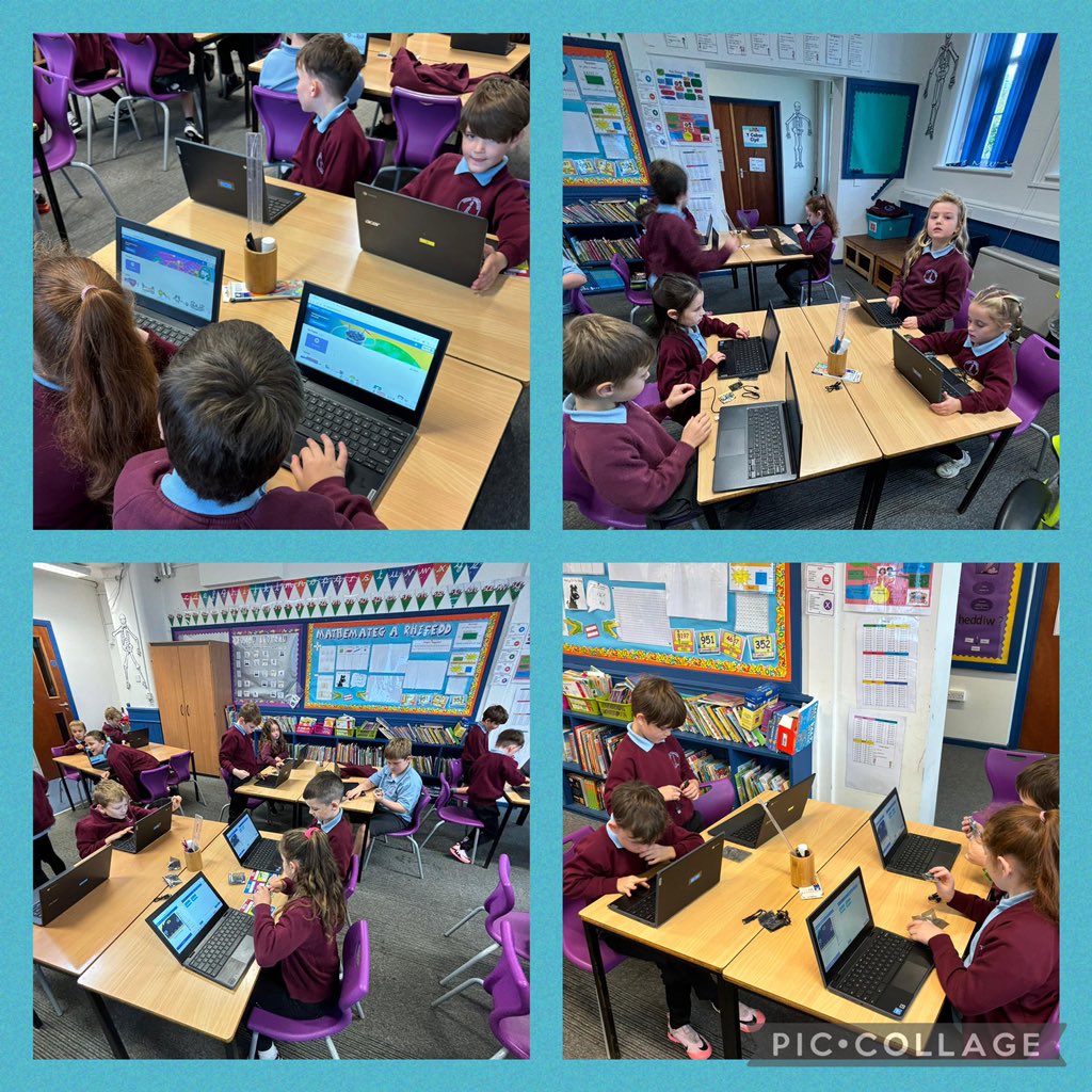 Diolch i Alex am ddod at flwyddyn 3 a 4 i ddysgu ni sut i godio gan ddefnyddio microbit <a href="/Technocamps_BU/">Technocamps Bangor</a>