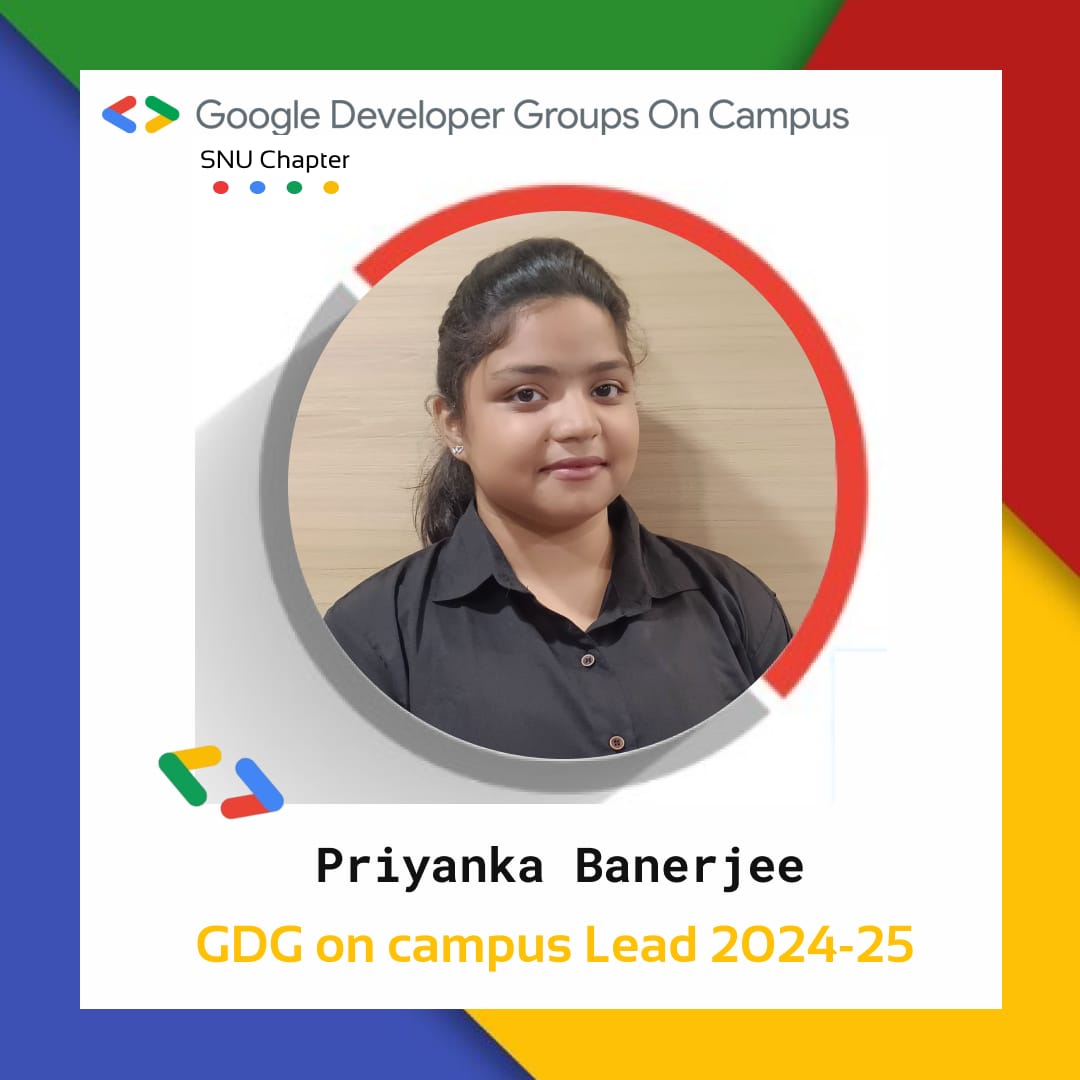GDGonCampus_SNU's tweet photo. Progress is in the people behind the tech! ✨ Meet the GDG SNU family 2024-25: Priyanka Banerjee as Lead Organizer, Himadri Das & Sarmistha Ghosh as Organizers, driving success.
#gdgsnu #sisterniveditauniversity #google #googledevgroup https://t.co/vUZ0HUhmGi