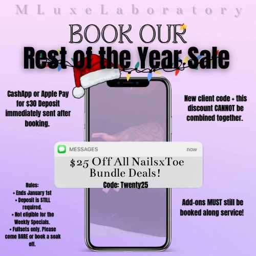 myadiior's tweet photo. End of the year sale! More information is on my Instagram https://t.co/5gagZsxJpV 🫶🏼. Dm or text me for any questions or concerns! 313-909-1500 . LINK IN BIO TO BOOK 🔗💜 Located Private Suite in Westland, MI 📍 https://t.co/Un2LPAPvda