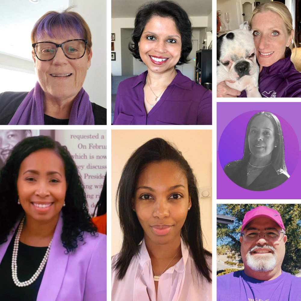 For DVAM, the National Network for Safe Communities is wearing purple on Go Purple Day to raise awareness about intimate partner violence.