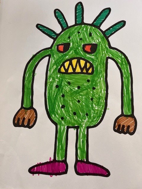 NHTWH's tweet photo. This week is International Infection Prevention Week, and we're emphasizing the importance of hand hygiene to our young patients. All children visiting the hospital have been invited to color in a germ and use a tick sheet to record who they see washing their hands. https://t.co/TxzcdW0oC6