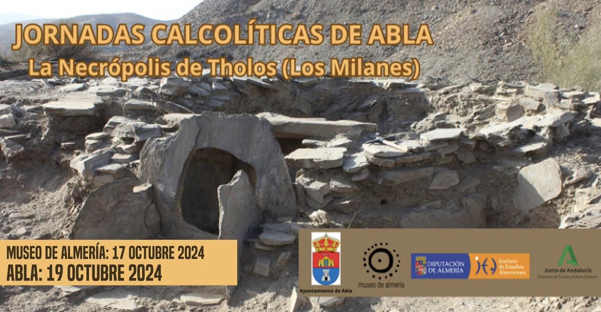 AytoAbla's tweet photo. 📢JORNADAS CALCOLÍTICAS DE ABLA
Inicio de las Jornadas Calcolíticas de Abla, hoy actividad en el salón de actos del Museo de Almería, entrada libre hasta completar aforo.
🕕A partir de las 18:00h.
➡️Programa https://t.co/OmhlqHdYLl

#Abla
#Almeria https://t.co/J1oCY87jkP
