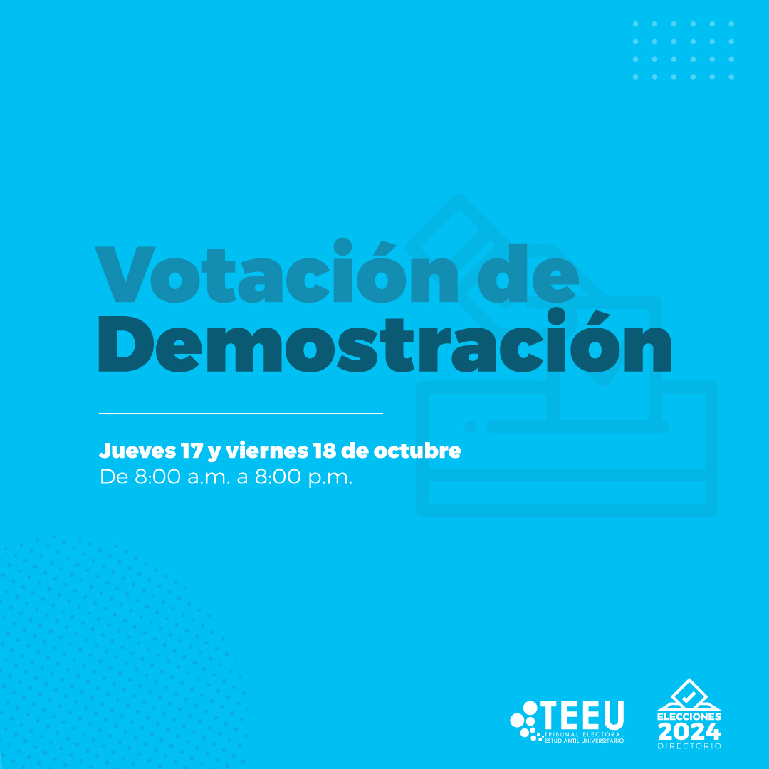 ¡Participá de la votación de demostración! 

El Tribunal, fiel a su responsabilidad de fomentar la participación del estudiantado en los procesos democráticos, pone a disposición de la comunidad estudiantil el Sistema de Votación Estudiantil (SiVE). 🗳️

#masqueunvotoestuvoz