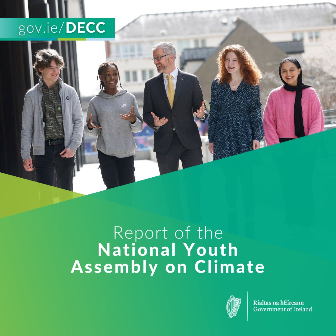Dept. Environment, Climate and Communications (@dept_ecc) on Twitter photo Ministers <a href="/EamonRyan/">Eamon Ryan</a> & <a href="/rodericogorman/">Roderic OāGorman TD</a> have published the report of the 2024 National Youth Assembly on Climate.
At the 3rd annual assembly youth delegates produced key recommendations relating to areas of education, engagement & transport.
Read more: gov.ie/en/publication⦠Ministers <a href="/EamonRyan/">Eamon Ryan</a> & <a href="/rodericogorman/">Roderic OāGorman TD</a> have published the report of the 2024 National Youth Assembly on Climate.
At the 3rd annual assembly youth delegates produced key recommendations relating to areas of education, engagement & transport.
Read more: gov.ie/en/publicationā¦