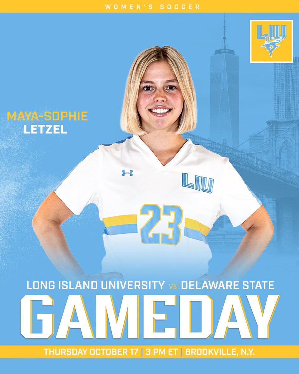 🆚 Delaware State
⏰ 3pm
📍LIU Soccer Park 
📺 NEC Front Row

#liuwsoc #liuathletics #longislanduniversity #finsup #nec #NECWSOC #ncaa