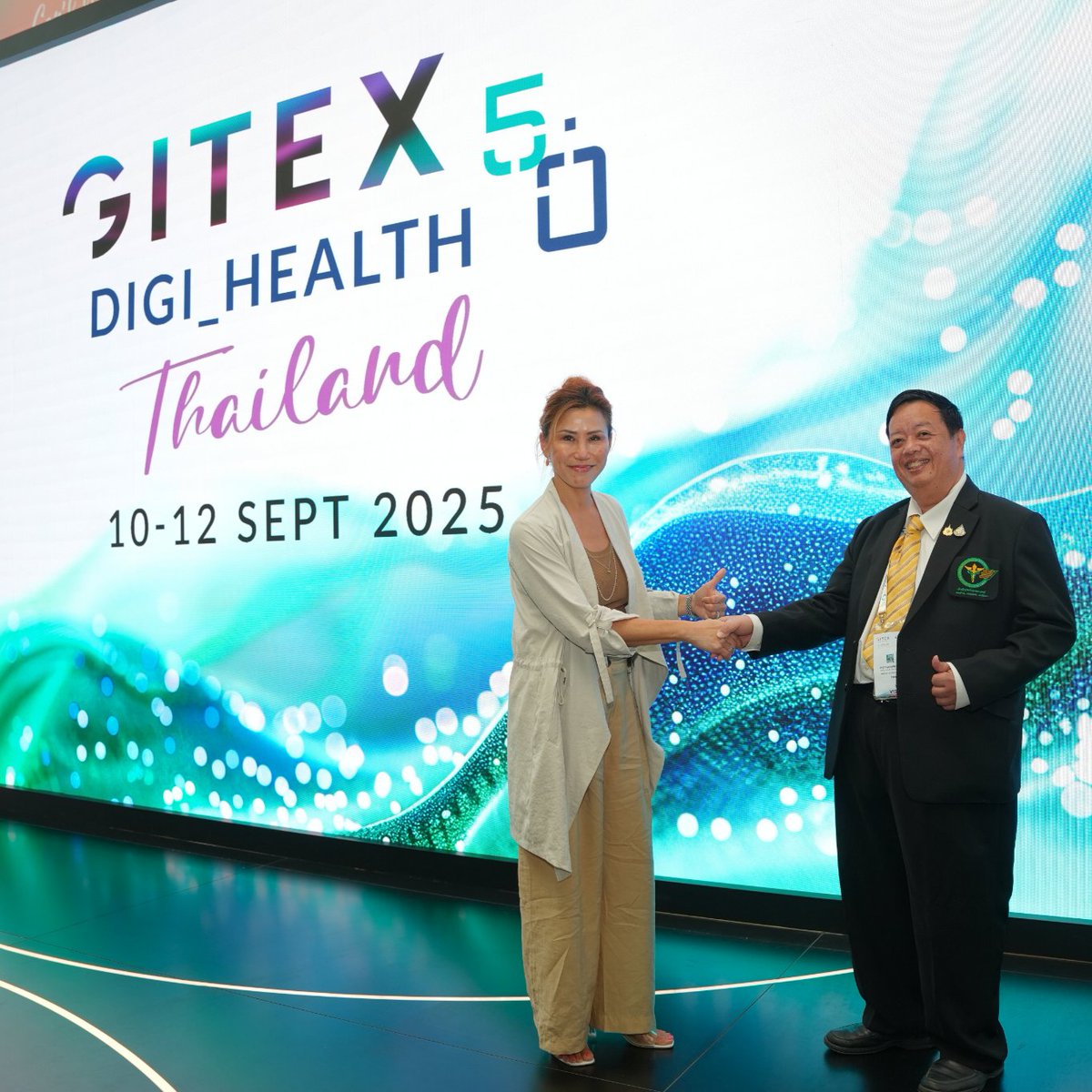 🎉We're thrilled to announce the Ministry of Public Health of Thailand's official endorsement of GITEX DIGI_HEALTH 5.0 Thailand!🤝

Learn more 🔗 linktr.ee/gitexdigihealth
🌍 GITEX DIGI_HEALTH 5.0
 🗓 10-12 September 2025
 📍 BITEC, BANGKOK, Thailand

#GITEXDIGIHEALTH
#GITEXGLOBAL