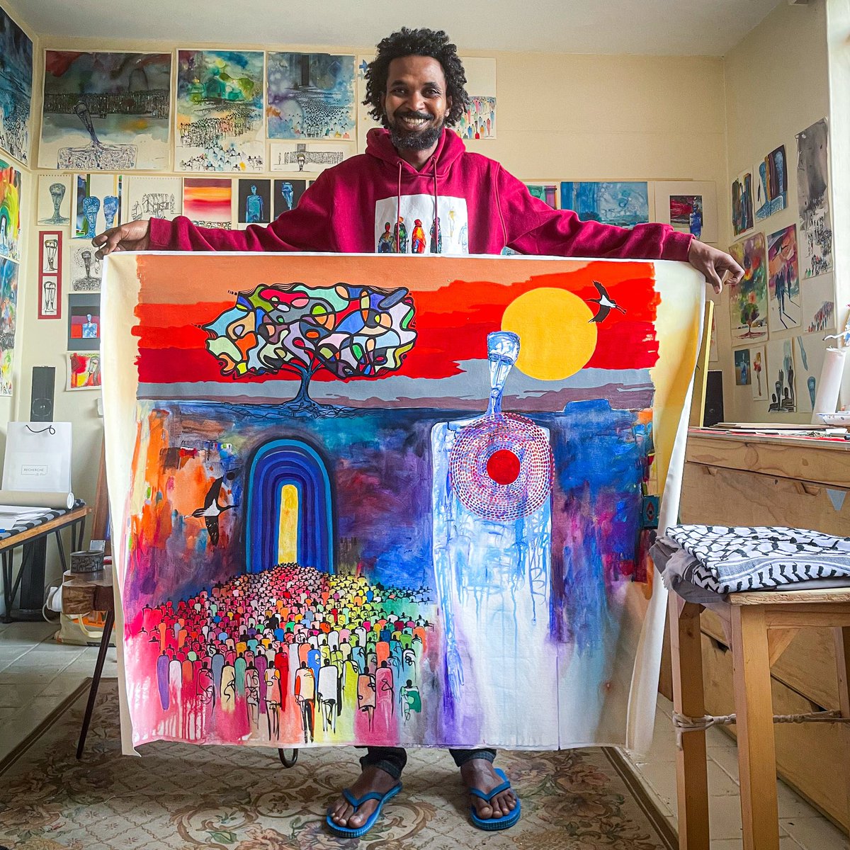 Blue man and the forgotten crisis 2024 #available 
It has been a year and a half since the war started in Sudan. And still, it is forgotten war, We have lost people's homes and many things.There are 12million Sudanese people displaced, and I am one of them. But we still standing