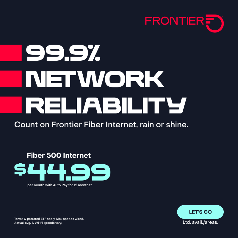 FrontierCorp's tweet photo. Get the speed you need at the price you'll love. Order now and save $10/mo. Plus, expert install included.