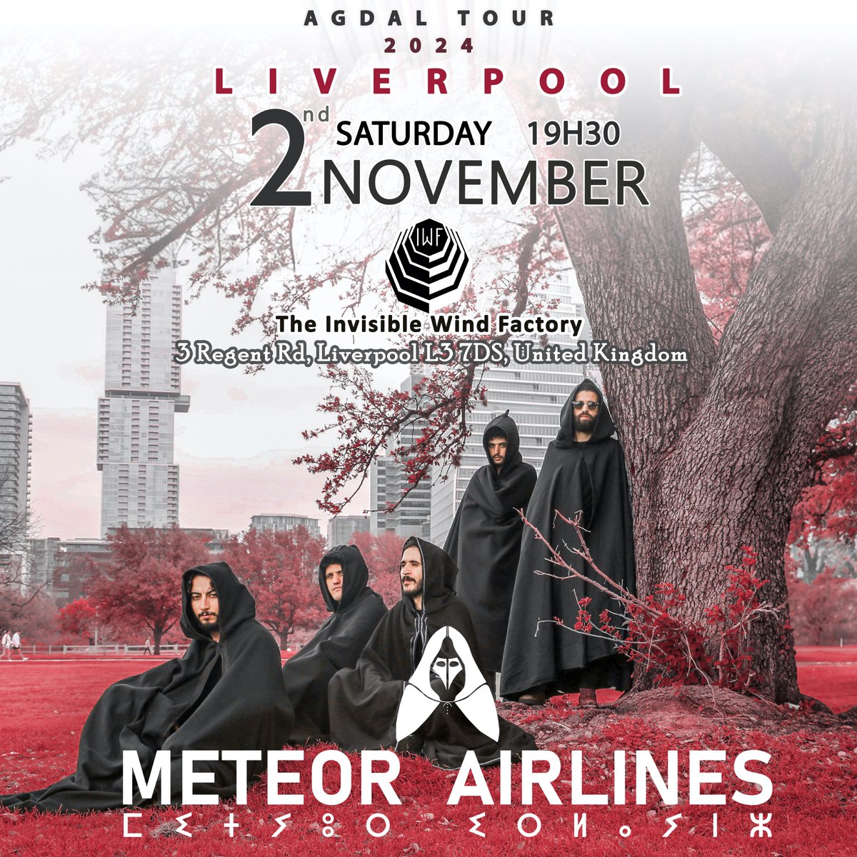 Africa Oyé Festival (@africaoye) on Twitter photo 🇲🇦 LIVERPOOL - Are you ready to experience the vibrant sounds of Moroccan Berber Rock with @MeteorAirlines? 🇲🇦
Join us on Sat 2nd Nov <a href="/iwfactory/">Invisible Wind Factory</a> for the first-ever Liverpool performance by this award-winning band!
BOOK NOW: seetickets.com/event/meteor-a…
#ListenToAfrica 🇲🇦 LIVERPOOL - Are you ready to experience the vibrant sounds of Moroccan Berber Rock with @MeteorAirlines? 🇲🇦
Join us on Sat 2nd Nov <a href="/iwfactory/">Invisible Wind Factory</a> for the first-ever Liverpool performance by this award-winning band!
BOOK NOW: seetickets.com/event/meteor-a…
#ListenToAfrica