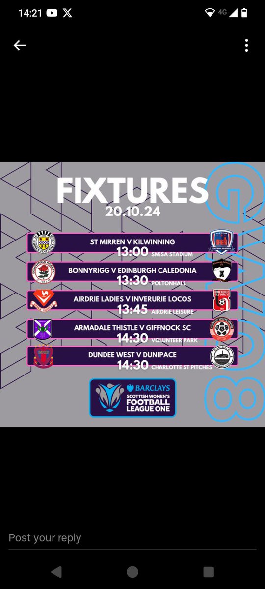 Scottish Football Results - Girls/Women tweet media