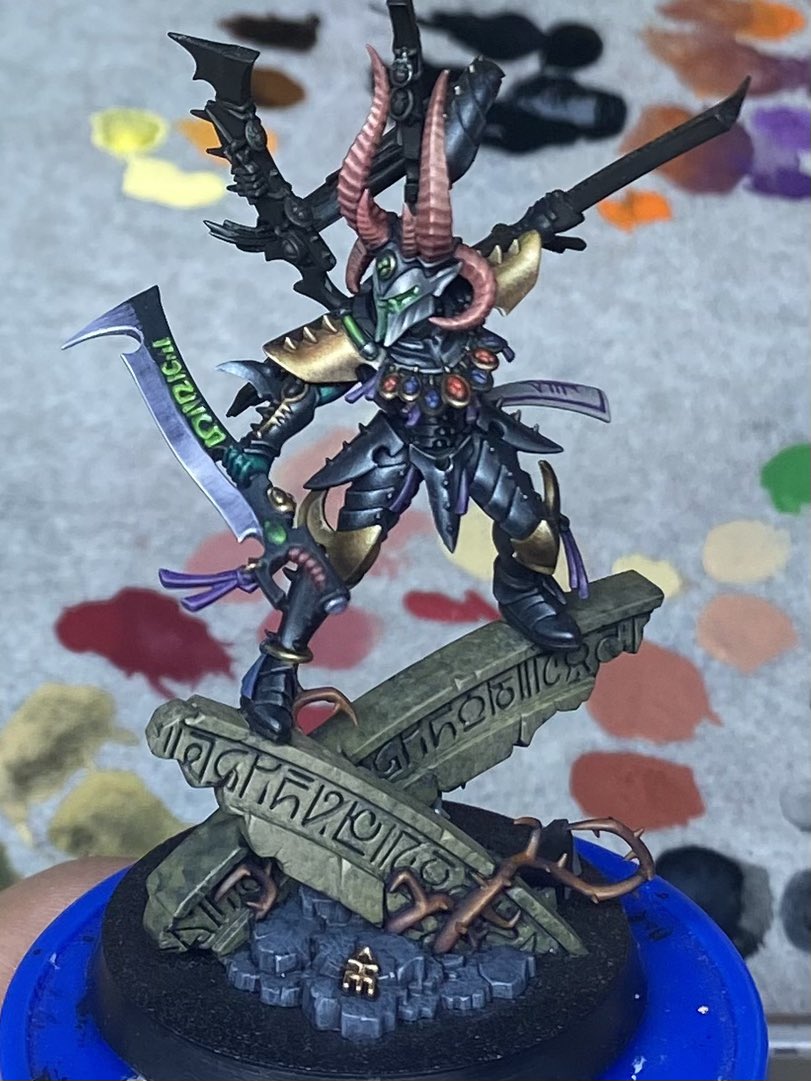 A little bit more progress on Drazhar. 
#WarhammerCommunity 
#warhammer40k 
#drukhari