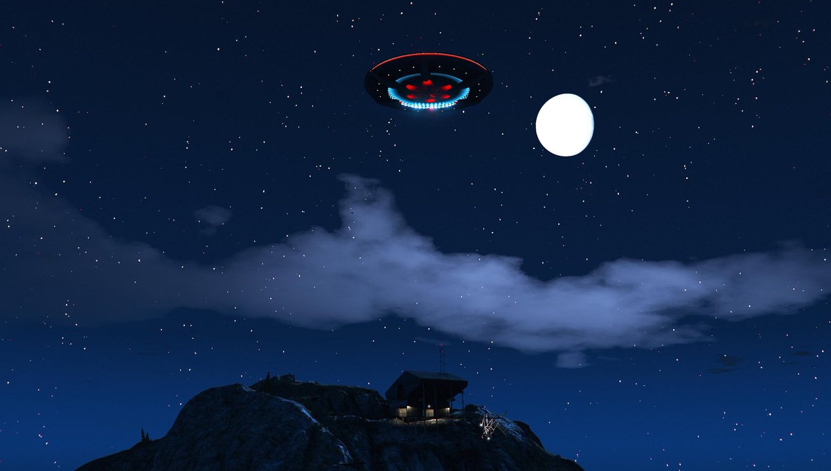 JudyGamer90's tweet photo. UFO 
#GTAOnline #gtav #VirtualPhotograhy
#RockstarEditor #Halloween2024  #VPGUnite https://t.co/xWvUBN849W