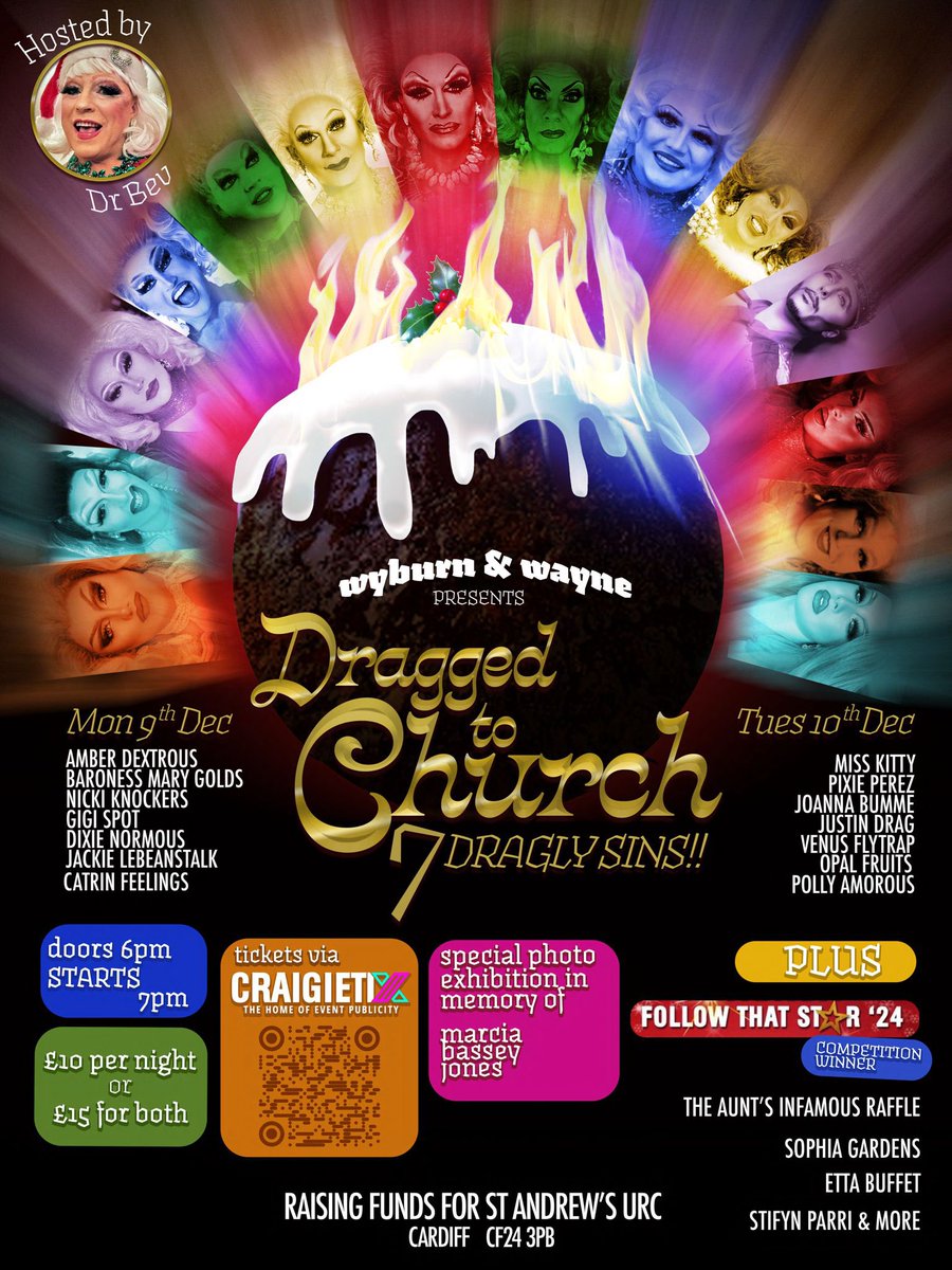 Tickets for this years Dragged To Church now on sale

craigietix.com/cardifftheatre…