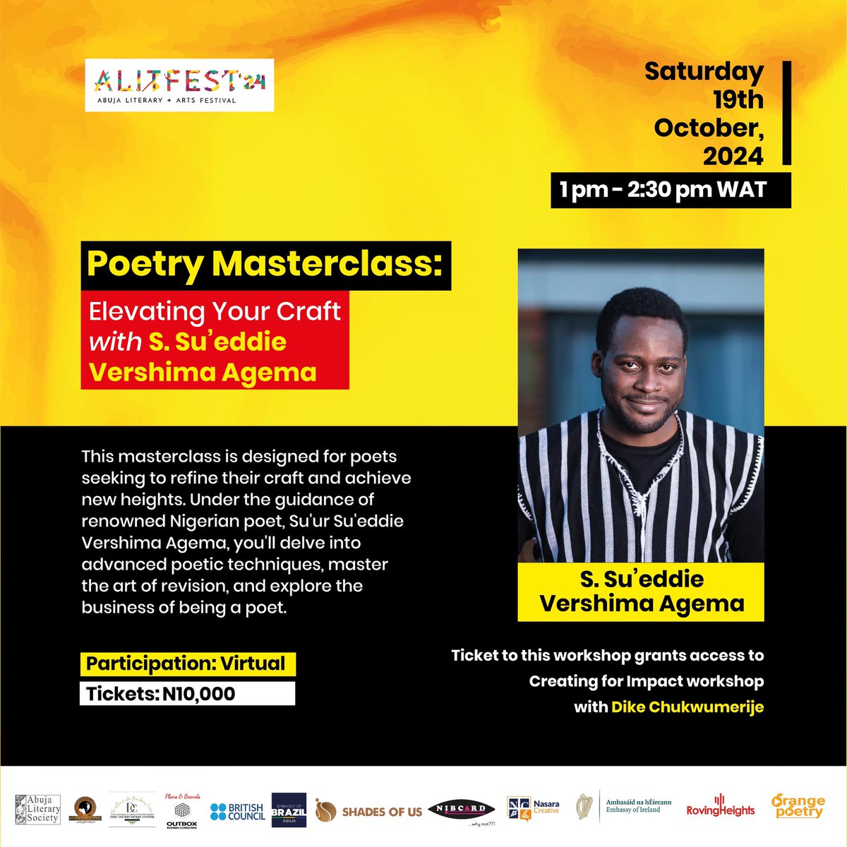 alitfest's tweet photo. INVEST in your Art form. 🫶🏾
Join three globally esteemed poets and editors for exclusive workshops on crafting with curiosity and authenticity, elevating your craft and securing your place at the table!
#AlitFest24
#theartofidentity https://t.co/r6E8AInHBl