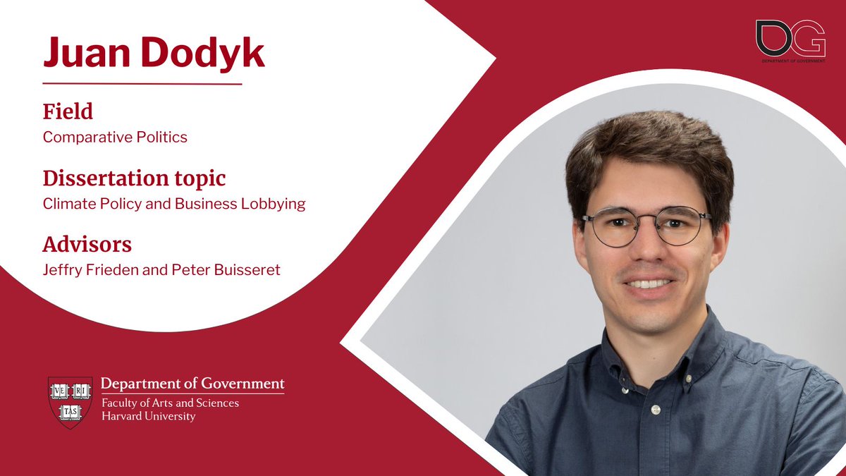.<a href="/jdodyk/">Juan Dodyk</a> is a #politicaleconomist interested in the politics of #energy transitions &amp; business lobbying. In his job market paper, he develops a political economy framework to study green subsidies and overcoming political constraints to climate policy.
juandodyk.github.io