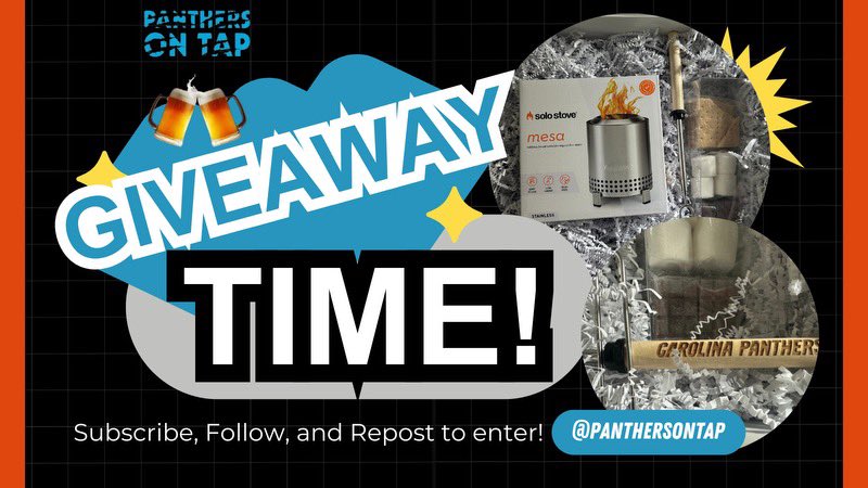 PanthersOnTap's tweet photo. Sweet Giveaway‼️

Panthers s’mores kit - great for fall nights with family and friends. 

To enter:
👉🏼Follow us on X
👉🏼Repost this 
👉🏼Subscribe to our YouTube (screenshot it below): https://t.co/10hzObJ3FD

Winner will be announced live on next week’s stream! https://t.co/WUOhEPFiYY
