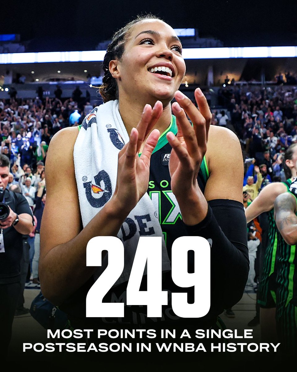 Napheesa Collier has been on a historic playoff run 😤

She passed Diana Taurasi's 245 points in 2009!