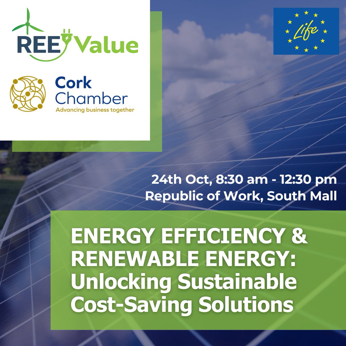 We are just a week away for our upcoming half-day event #EnergyEfficiency  &amp; #RenewableEnergy : 𝐔𝐧𝐥𝐨𝐜𝐤𝐢𝐧𝐠 #Sustainable  𝐂𝐨𝐬𝐭-𝐒𝐚𝐯𝐢𝐧𝐠 𝐒𝐨𝐥𝐮𝐭𝐢𝐨𝐧𝐬. 

🎟️ Book your place now by following this link lnkd.in/ejdf6qVY