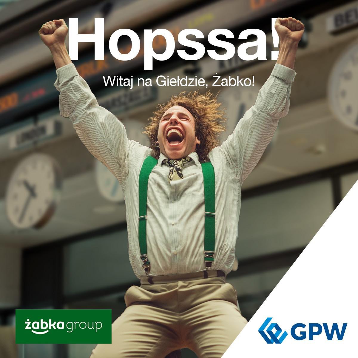 Cześć Żabko!
Witamy na parkiecie GPW! Długo czekaliśmy na ten wyjątkowy debiut!📈🍀💥
IPO Grupy Żabka otwiera nowy rozdział na naszym parkiecie - powrotu emitentów na polską Giełdę. Niech to będzie sygnał dla innych spółek, że czas zacząć myśleć o IPO! Zapraszamy na Giełdę!