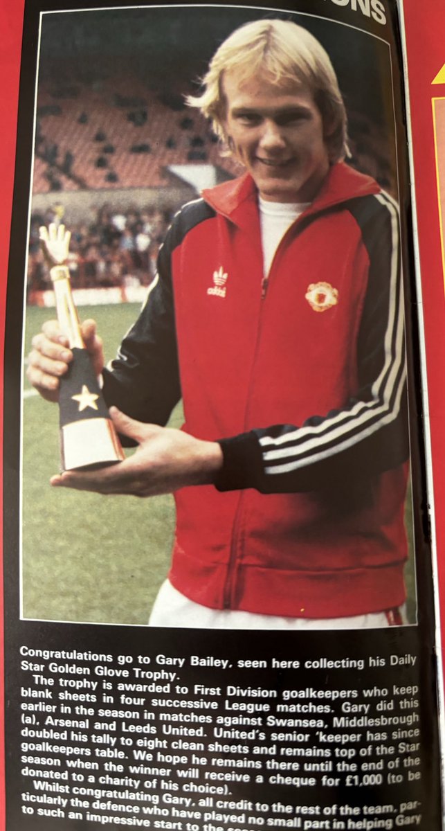 Barney @Red News (@barneyrednews) on Twitter photo It is 1981 and there is a trophy design of its era in the Daily Star Golden Glove Trophy for four clean sheets in a row - wonder if β¦<a href="/gary_bailey1/">Gary Bailey</a>β© still has it! It is 1981 and there is a trophy design of its era in the Daily Star Golden Glove Trophy for four clean sheets in a row - wonder if β¦<a href="/gary_bailey1/">Gary Bailey</a>β© still has it!