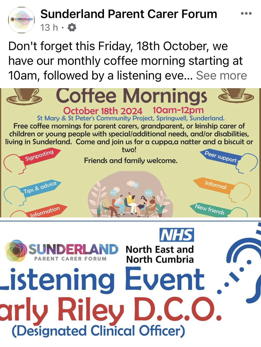 Come and join us tomorrow. Coffee morning at 10:00 followed by a Listening Event with our DCO