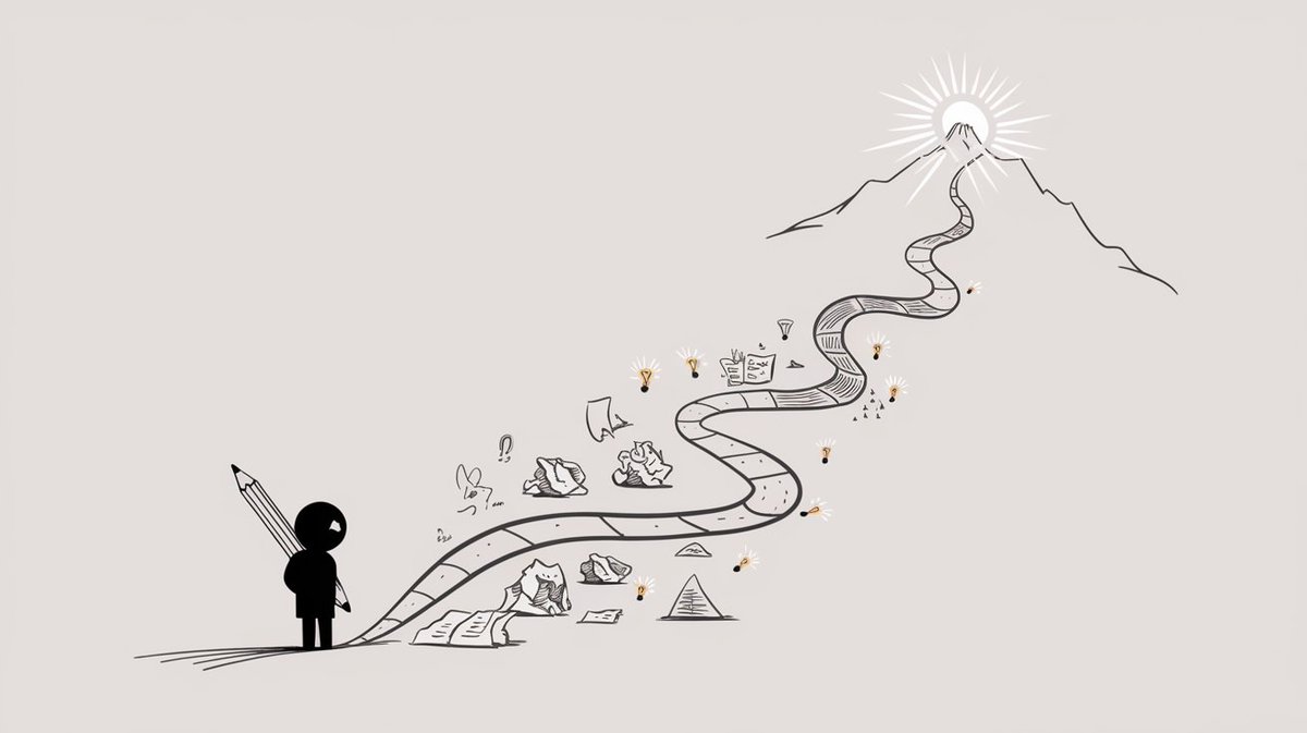 cengkurumichael's tweet image. Unless you make a lot of work, you&apos;ll never create anything great. The road to greatness is paved with failures, iterations, and messy drafts. Keep going. ✍️ #Creativity #ProcessOverPerfection