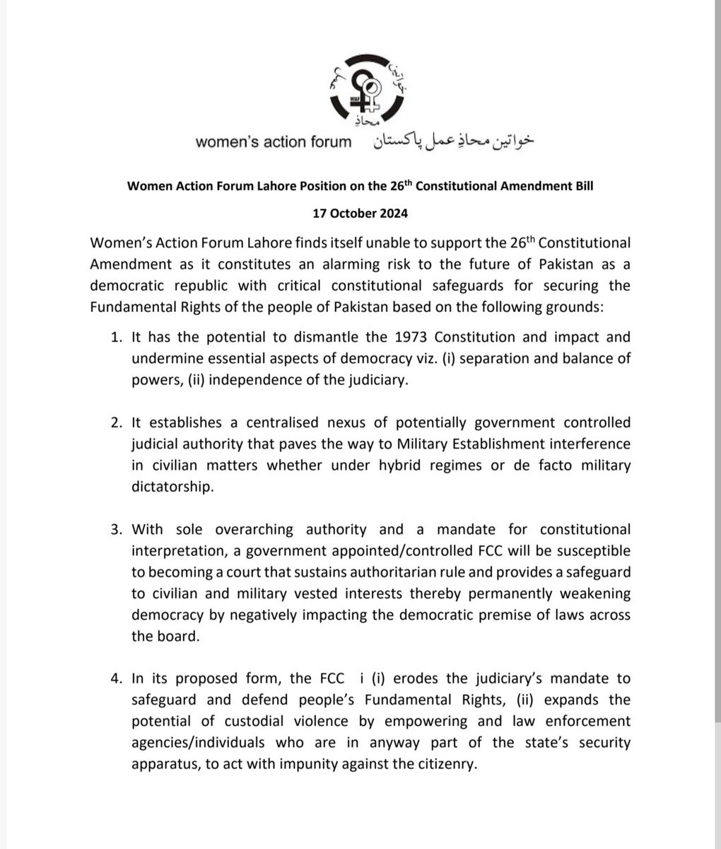 Women's Action Forum - Lahore tweet media