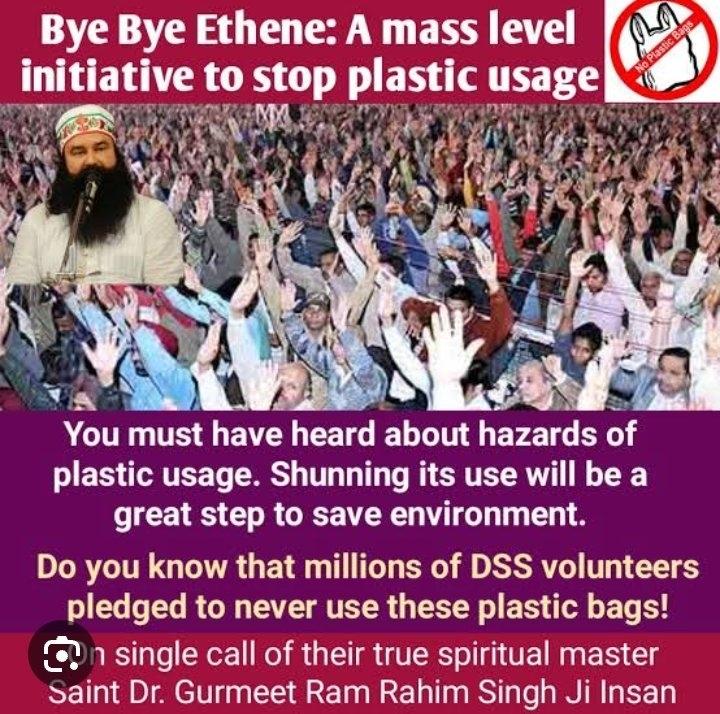 Nehainsan25's tweet image. Let us take pledge to use eco friendly or biodegradable bags,
Step forward to protect environment and say no to single use of plastic bags usage.
#ByeByeEthene
Inspiration source- Saint Gurmeet Ram Rahim Ji

#SayNoToPlasticBags #StopUsingPlastic
@Saintdrmsginsan
@insan_honey