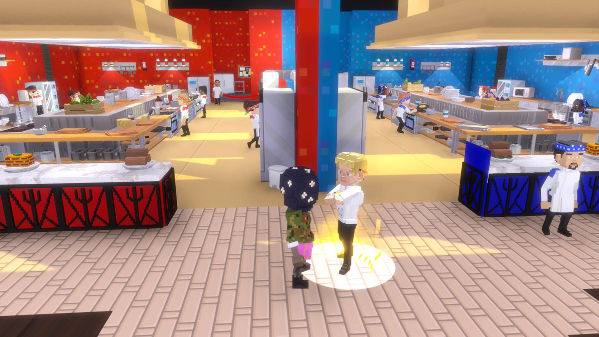 I'm cookin' with <a href="/GordonRamsay/">Gordon Ramsay</a>, in <a href="/HellsKitchenFOX/">Hell's Kitchen</a> The Chef's Table experience, wbu? 👨‍🍳 Come thru and try a new dish! Just need to find that lamb sauce first...🍴🔥  sandbox.game #TheSandbox #AlphaSeason4 #AS4SocialChallenge