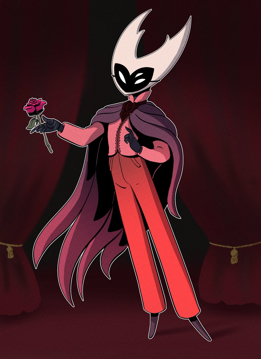 halloween art swap for a friend and their hollow knight oc