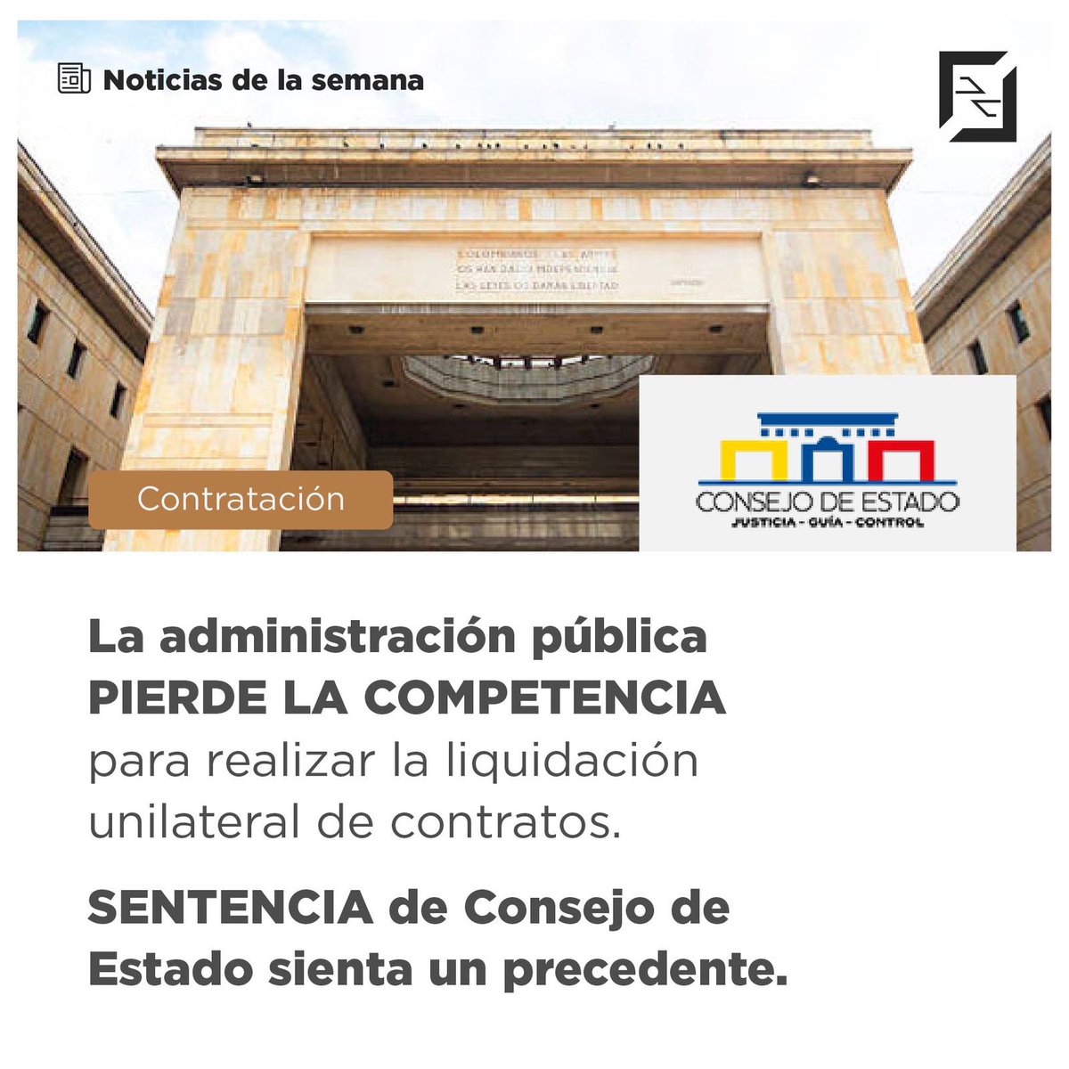 ff_abogados's tweet photo. 🚨#Noticia #Contratación #Sentencia #ConsejoDeEstado 

⚠️La administración pública PIERDE LA COMPETENCIA para realizar la liquidación unilateral de contratos.⚠️

‼️Liquidación unilateral solo puede darse cuando ha fracasado la liquidación bilateral.

🔍En reciente sentencia, el Consejo de Estado anuló la liquidación unilateral de un contrato de consultoría.

🔗Ver el desarrollo de esta noticia en ⤵️

https://t.co/VW9DLkPXTZ

@consejodestado
@cabohadosa1
@gobomeraacosta
@juan__pabon9
@JorgeAndrsVil13
@cristianlugor
@dayauribe23