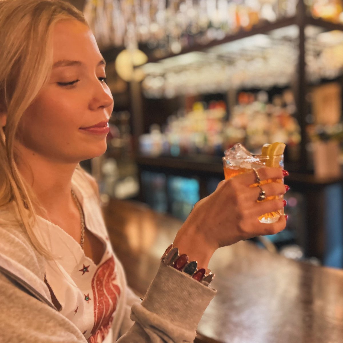 TheDukeW11's tweet photo. How about a lovely lemon Negroni? 

A citrus take on an icon. Campari &amp; Plymouth gin stirred with Allora Aperitivo al limone. https://t.co/IVZ9U9N9z7