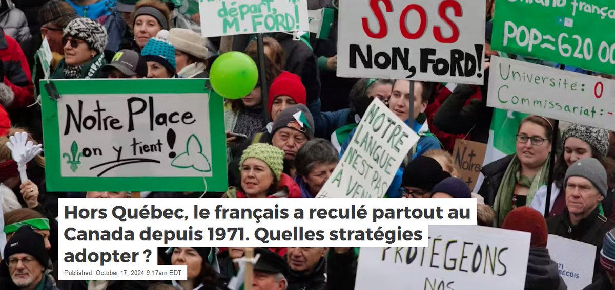 Hors Québec, le français a reculé partout au Canada depuis 1971. Quelles stratégies adopter?

Article écrit par Éric Forgues et Josée Guignard Noël theconversation.com/hors-quebec-le… #frcan