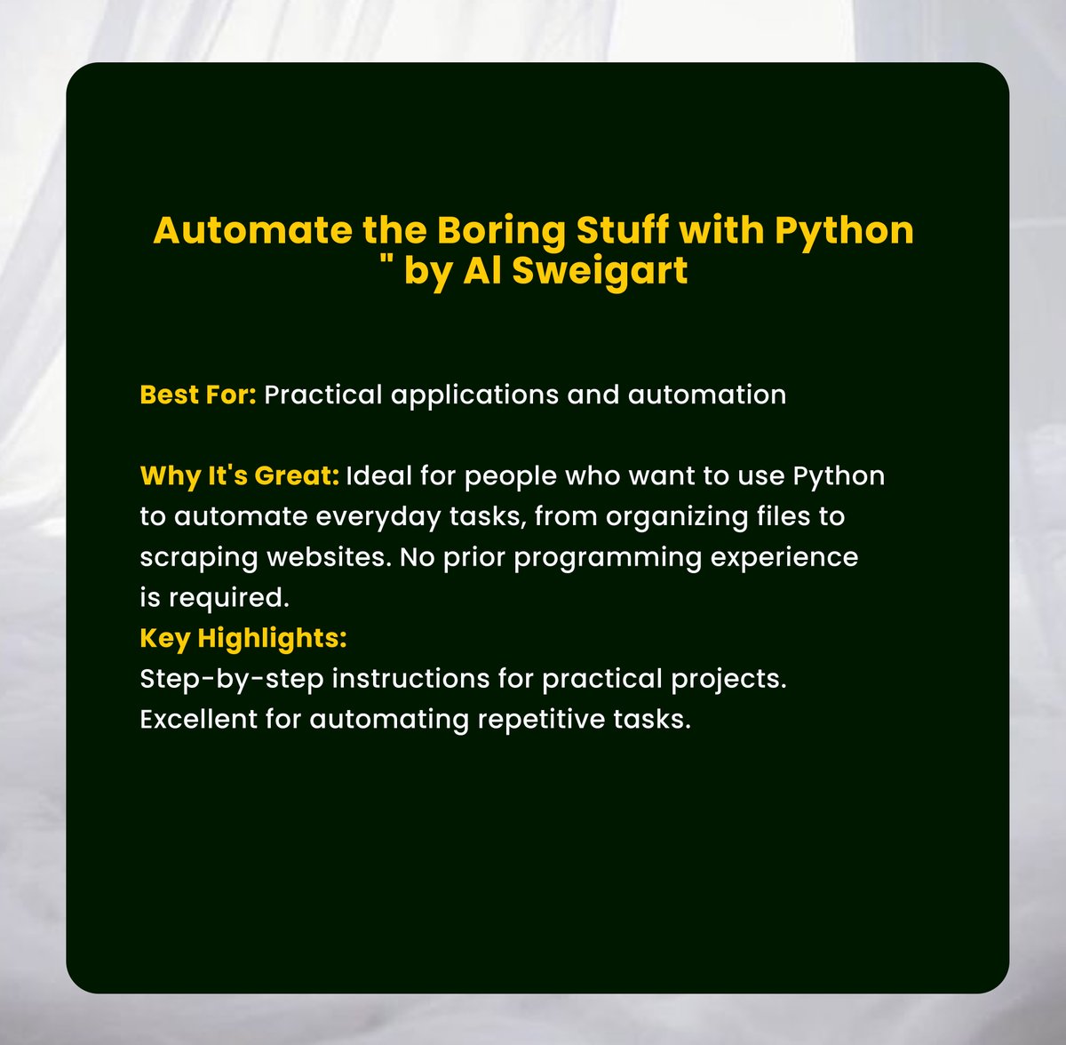 Wids_Nigeria's tweet photo. Best Python Books for Beginners to Enhance Your Learning Journey! https://t.co/1wIjNg5eyK